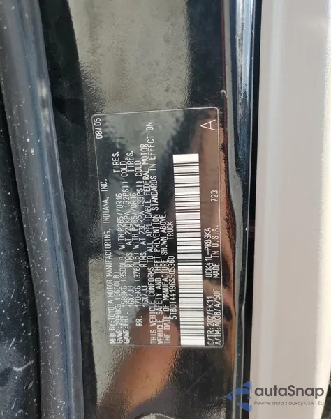 2006 Toyota Tundra Double Cab Sr5 из США, поврежденный, VIN 5TBDT44196S505360